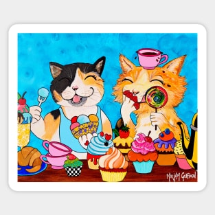 cats and cupcakes Sticker